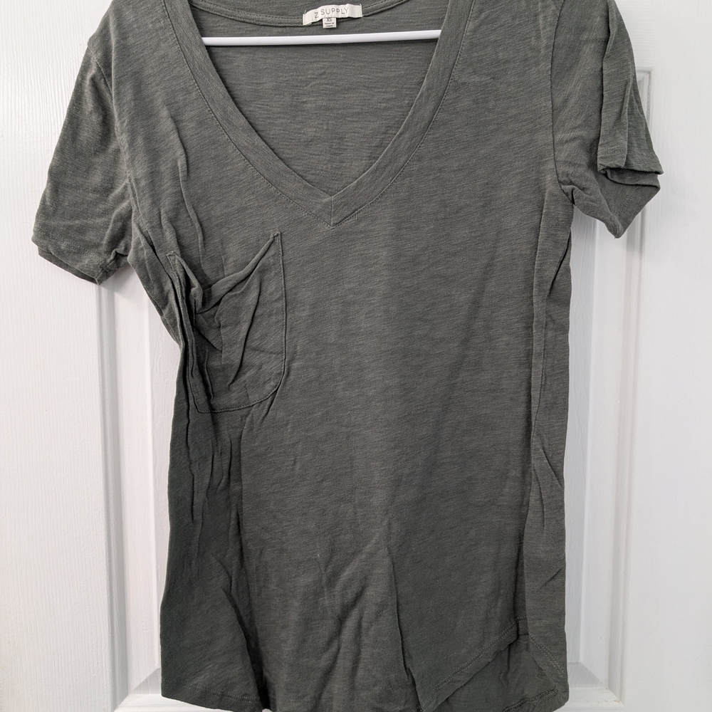 Z Supply Slate V-Neck Short Sleeve Tee